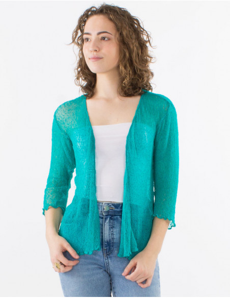 Knitted lady polyester jacket