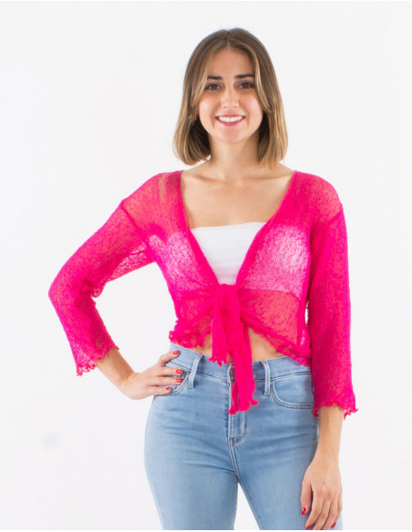 Knitted lady polyester jacket