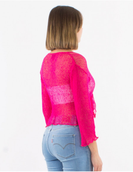 Knitted lady polyester jacket