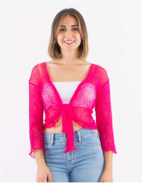 Knitted lady polyester jacket