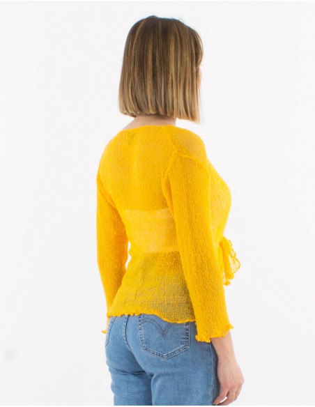 Knitted lady polyester jacket