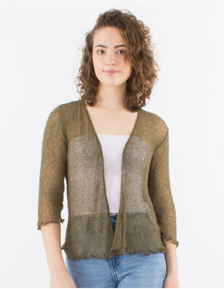 Knitted lady polyester jacket