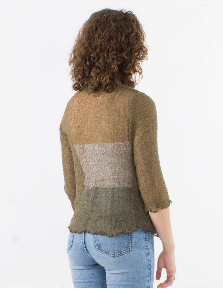 Knitted lady polyester jacket