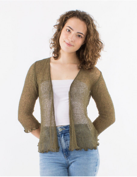 Knitted lady polyester jacket