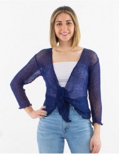 Knitted lady polyester jacket