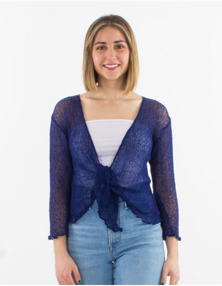 Knitted lady polyester jacket