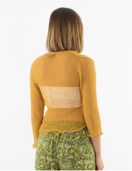 Knitted lady polyester jacket