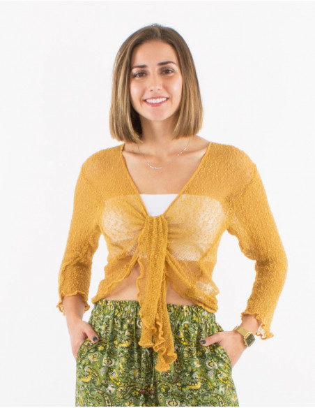 Knitted lady polyester jacket