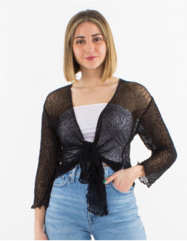 Knitted lady polyester jacket