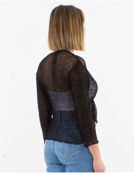 Knitted lady polyester jacket