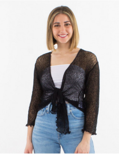 Knitted lady polyester jacket