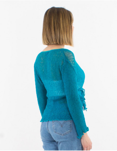 Knitted lady polyester jacket