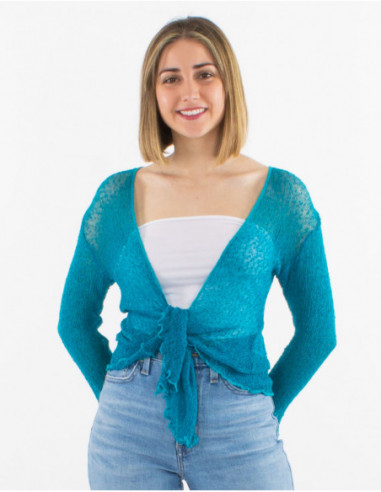 Knitted lady polyester jacket