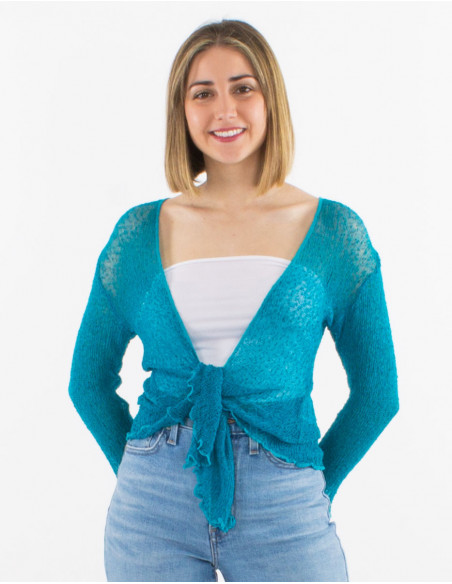 Knitted lady polyester jacket