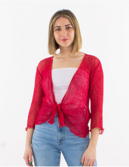 Knitted lady polyester jacket
