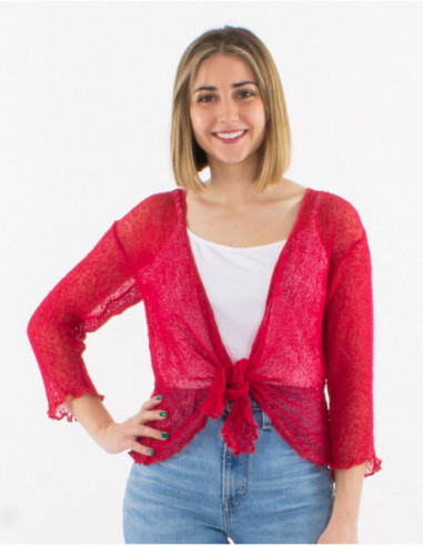 Knitted lady polyester jacket