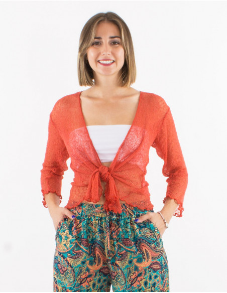 Knitted lady polyester jacket