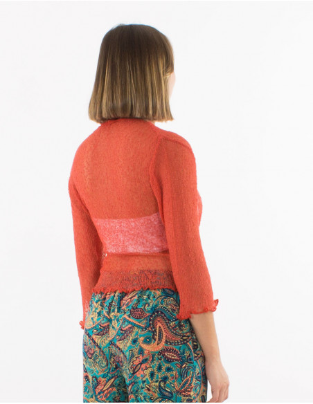 Knitted lady polyester jacket