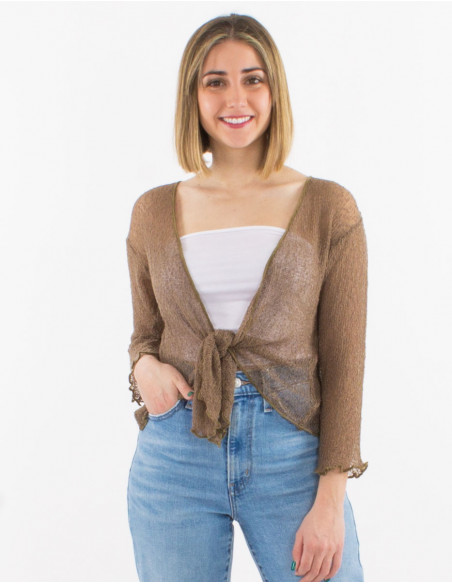 Knitted lady polyester jacket