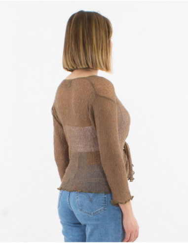 Gilet basique à nouer sur la poitrine pour l'été