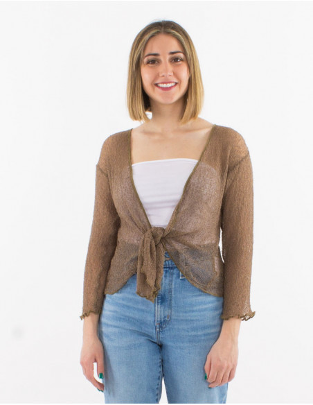 Knitted lady polyester jacket