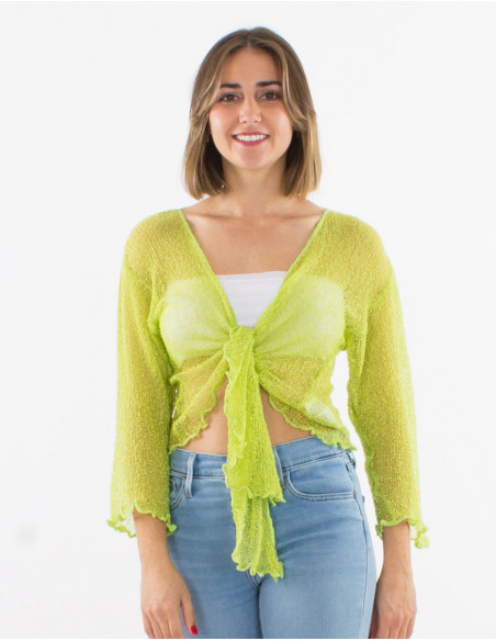 Knitted lady polyester jacket