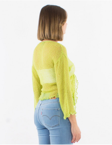 Knitted lady polyester jacket