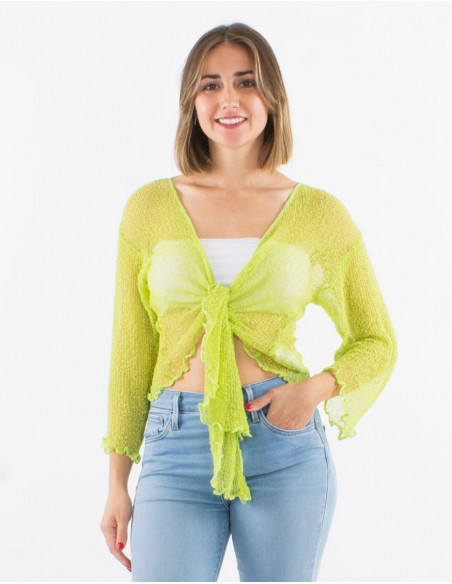 Knitted lady polyester jacket