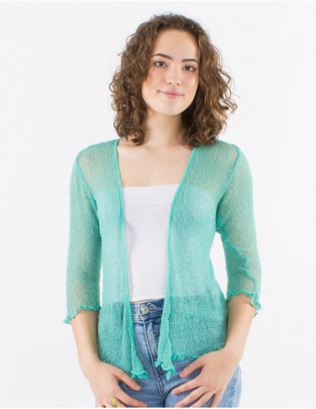 Knitted lady polyester jacket