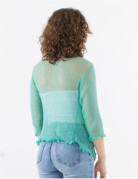 Knitted lady polyester jacket