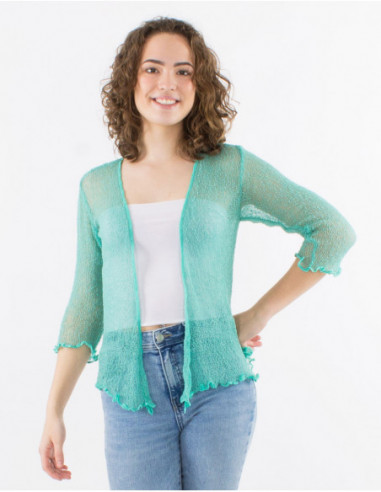 Knitted lady polyester jacket