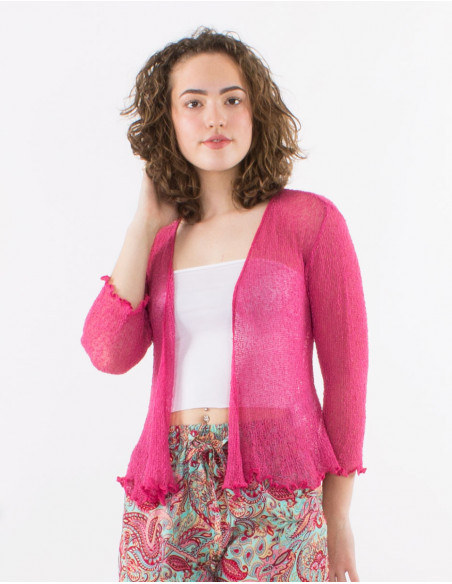 Knitted lady polyester jacket