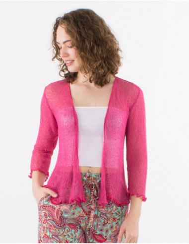 Knitted lady polyester jacket