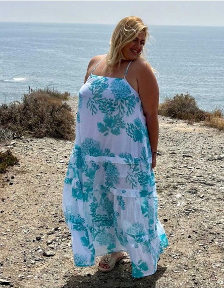 Tie Dye Pastel Long Back Dress