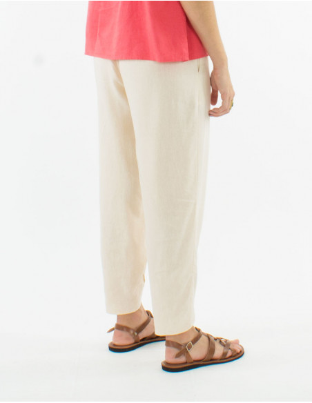 Pantalon élastiqué à la taille