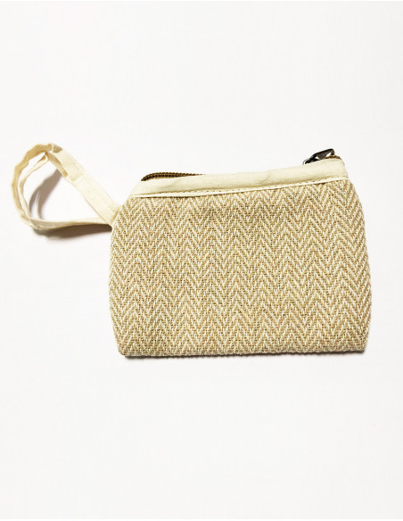 Cotton pouch with zip 10cmx14cm