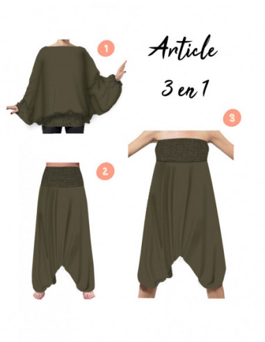 3-in-1 original floral cashmere saroual