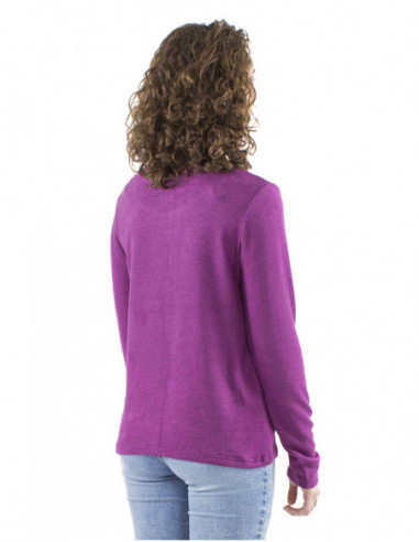 Plain Mottled-Knit Sweater
