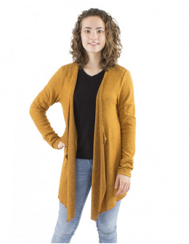 Gilet fluide à pans couleur unie