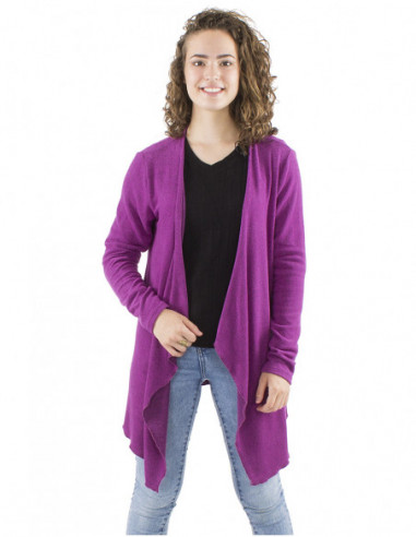 Gilet fluide à pans couleur unie