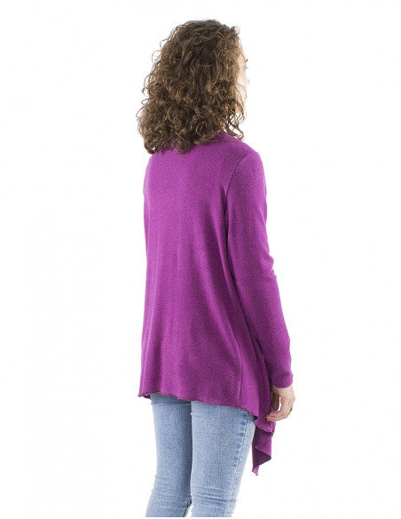 Gilet fluide à pans couleur unie