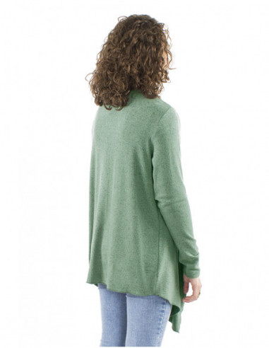 Gilet fluide à pans couleur unie