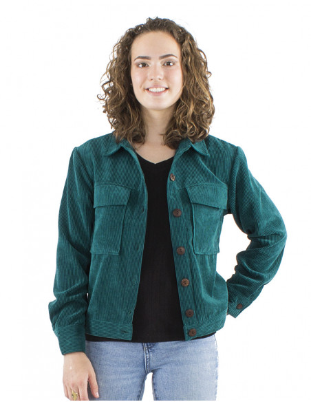 Veste large en velours côtelé