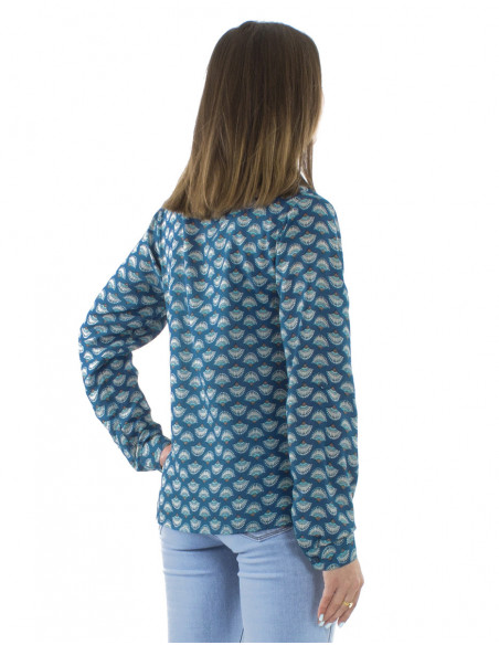 Original blouse with ethnic patterns