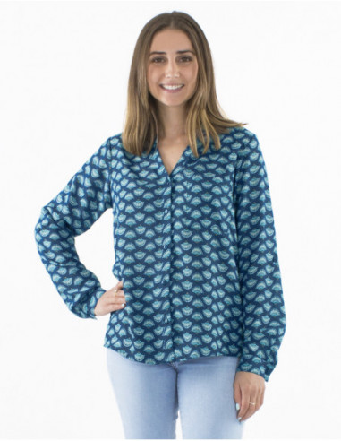 Original blouse with ethnic patterns