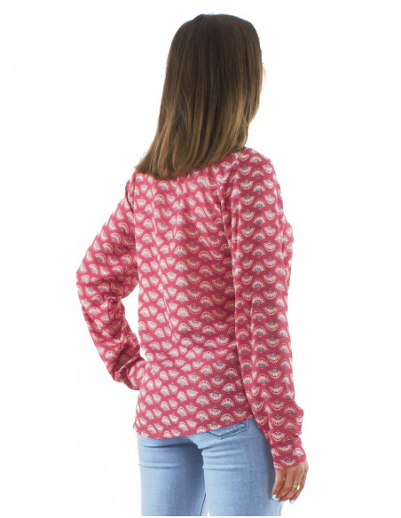 Original blouse with ethnic patterns