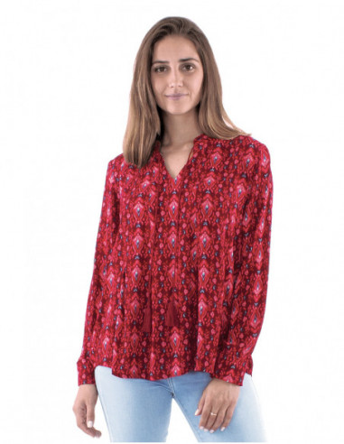 Original blouse with ethnic patterns