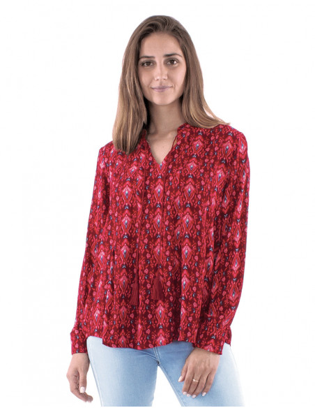 Original blouse with ethnic patterns