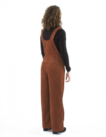 Corduroy overalls with wide cut