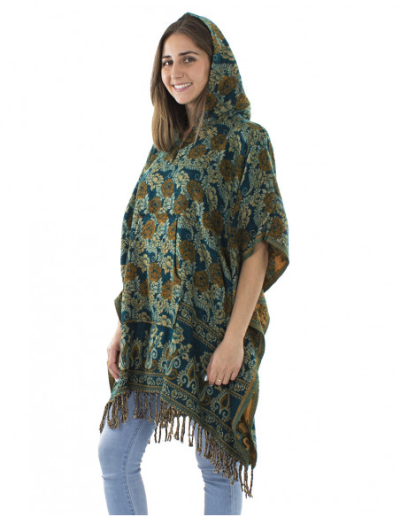 Poncho bohème avec franges